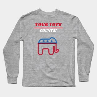 Your Vote Counts Republican Long Sleeve T-Shirt